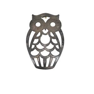 MCM Owl Trivet Leonard Silverplate Made in Italy Vintage Retro Wall Hanging